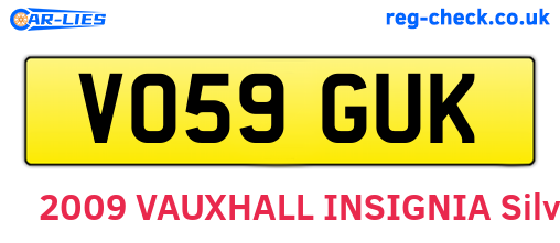 VO59GUK are the vehicle registration plates.