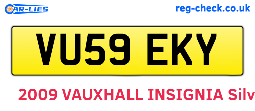 VU59EKY are the vehicle registration plates.