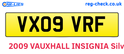 VX09VRF are the vehicle registration plates.