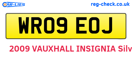 WR09EOJ are the vehicle registration plates.