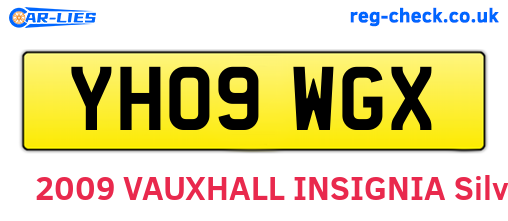 YH09WGX are the vehicle registration plates.