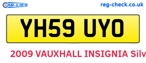 YH59UYO are the vehicle registration plates.