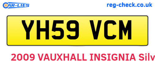 YH59VCM are the vehicle registration plates.