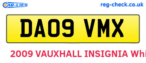 DA09VMX are the vehicle registration plates.