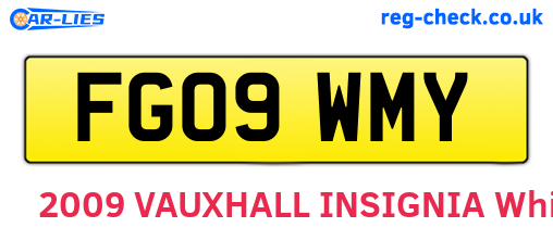 FG09WMY are the vehicle registration plates.