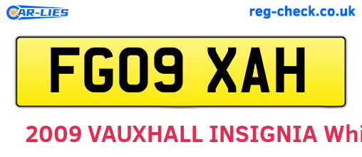 FG09XAH are the vehicle registration plates.