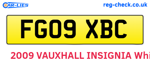 FG09XBC are the vehicle registration plates.