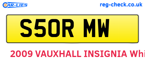 S50RMW are the vehicle registration plates.