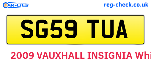 SG59TUA are the vehicle registration plates.