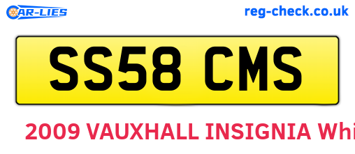 SS58CMS are the vehicle registration plates.
