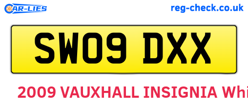 SW09DXX are the vehicle registration plates.