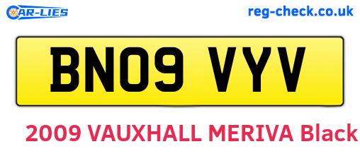 BN09VYV are the vehicle registration plates.