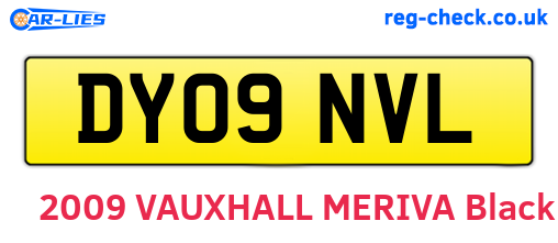 DY09NVL are the vehicle registration plates.