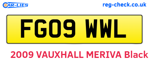 FG09WWL are the vehicle registration plates.