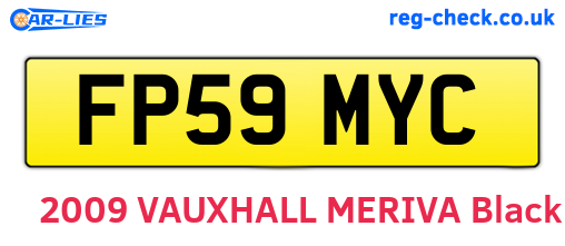FP59MYC are the vehicle registration plates.