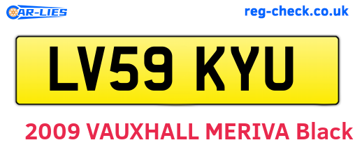 LV59KYU are the vehicle registration plates.