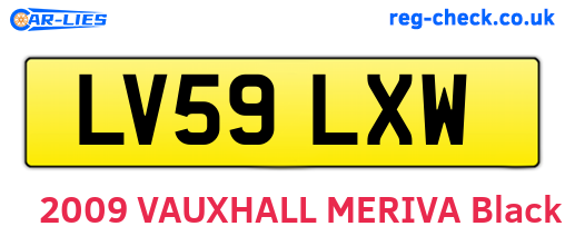 LV59LXW are the vehicle registration plates.