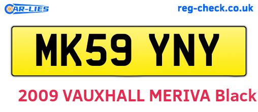 MK59YNY are the vehicle registration plates.