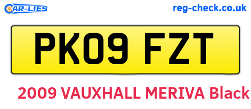 PK09FZT are the vehicle registration plates.