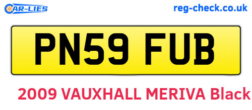 PN59FUB are the vehicle registration plates.