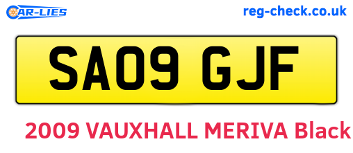 SA09GJF are the vehicle registration plates.