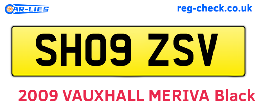 SH09ZSV are the vehicle registration plates.