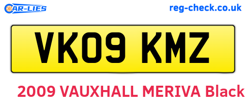 VK09KMZ are the vehicle registration plates.