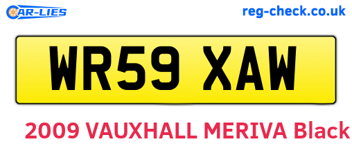 WR59XAW are the vehicle registration plates.