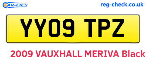 YY09TPZ are the vehicle registration plates.
