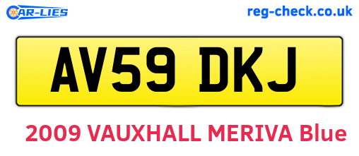 AV59DKJ are the vehicle registration plates.