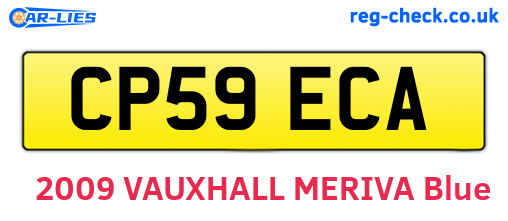 CP59ECA are the vehicle registration plates.
