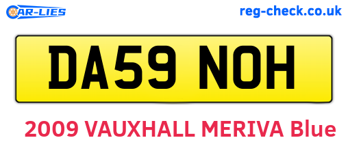 DA59NOH are the vehicle registration plates.