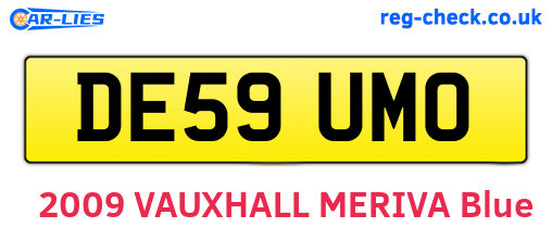 DE59UMO are the vehicle registration plates.