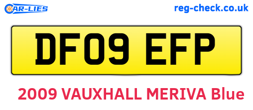 DF09EFP are the vehicle registration plates.
