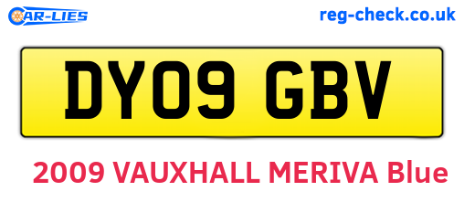 DY09GBV are the vehicle registration plates.