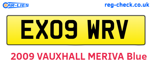 EX09WRV are the vehicle registration plates.