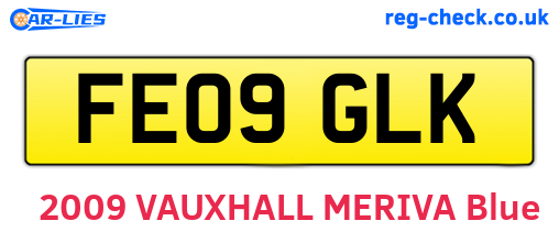 FE09GLK are the vehicle registration plates.