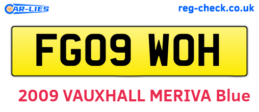 FG09WOH are the vehicle registration plates.