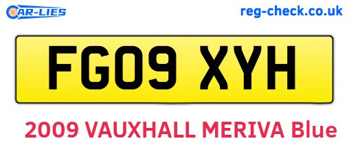 FG09XYH are the vehicle registration plates.