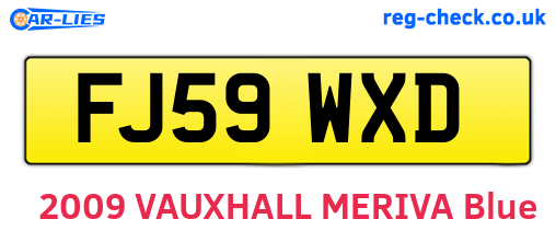 FJ59WXD are the vehicle registration plates.