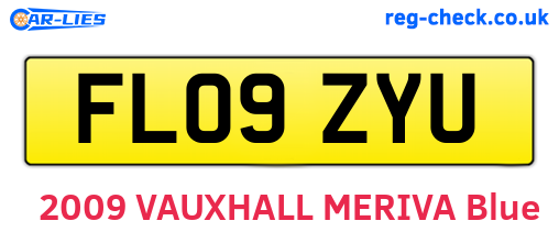 FL09ZYU are the vehicle registration plates.