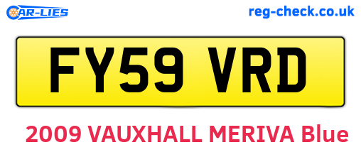 FY59VRD are the vehicle registration plates.