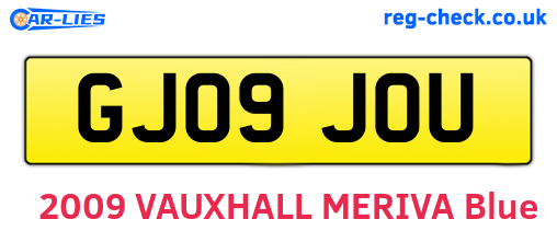 GJ09JOU are the vehicle registration plates.