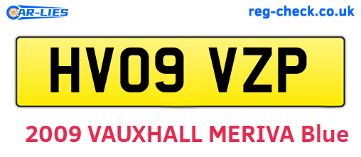 HV09VZP are the vehicle registration plates.