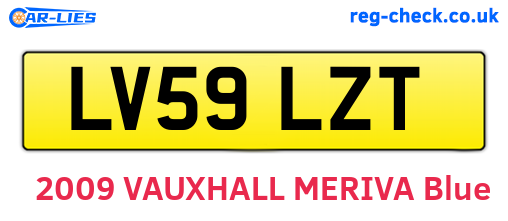 LV59LZT are the vehicle registration plates.