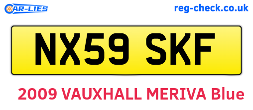 NX59SKF are the vehicle registration plates.