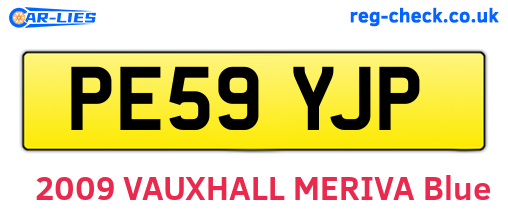 PE59YJP are the vehicle registration plates.