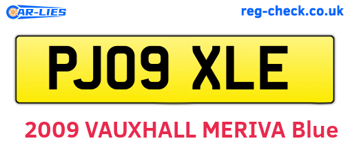 PJ09XLE are the vehicle registration plates.