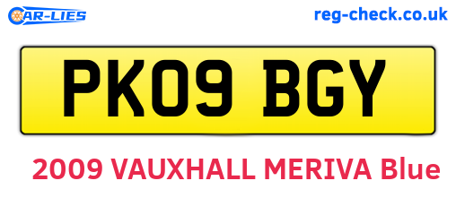 PK09BGY are the vehicle registration plates.