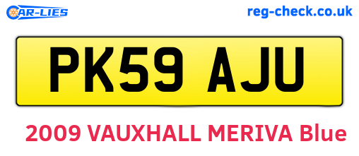 PK59AJU are the vehicle registration plates.